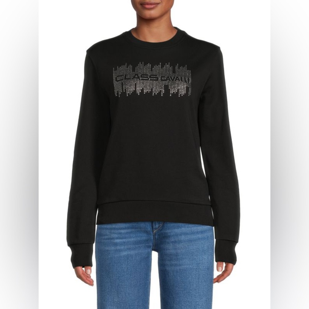 Cavalli class black sweatshirt with logo NWT size M